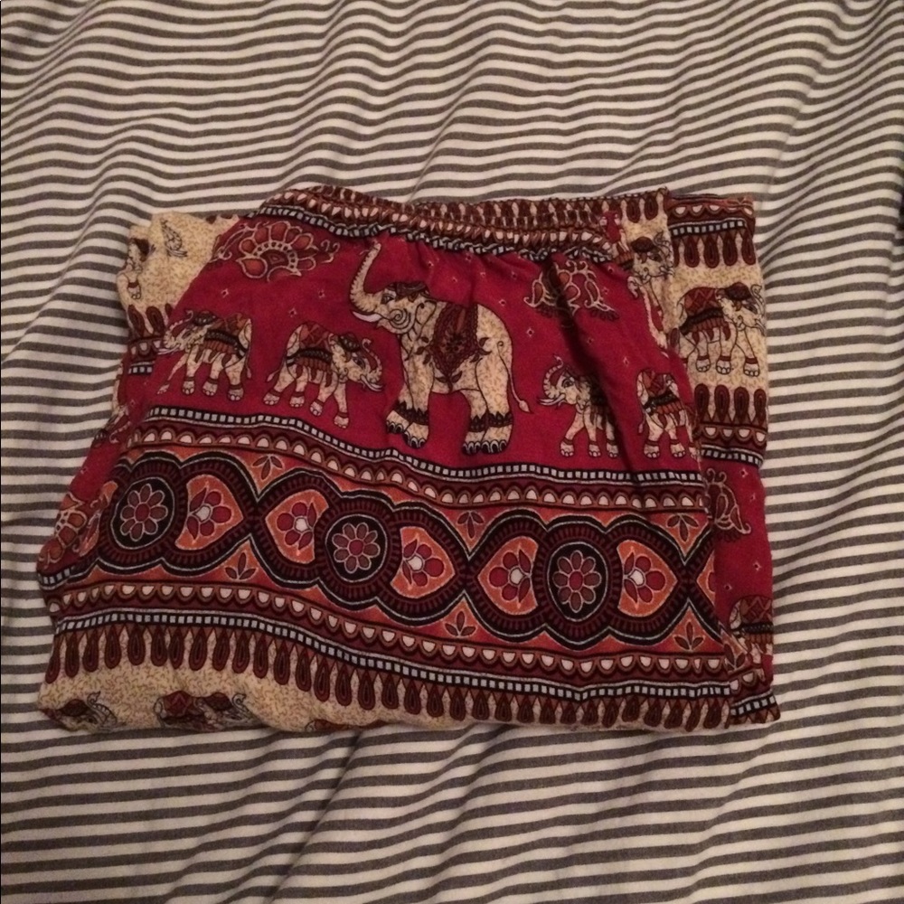 Red elephant pants